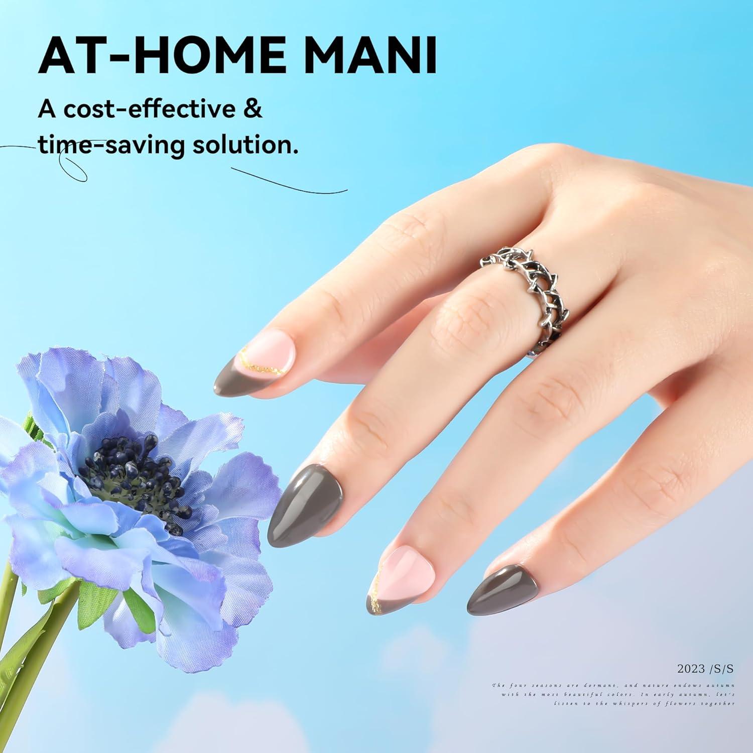 imageUNA GELLA Almond Fake Gel Nail Tips 216pcs Medium Almond Pre Shaped Nails Tips for LongLasting Acrylic Nails Perfect for DIY At Home French Style Nail Salon 12 SizesShort Almond Nail Tips