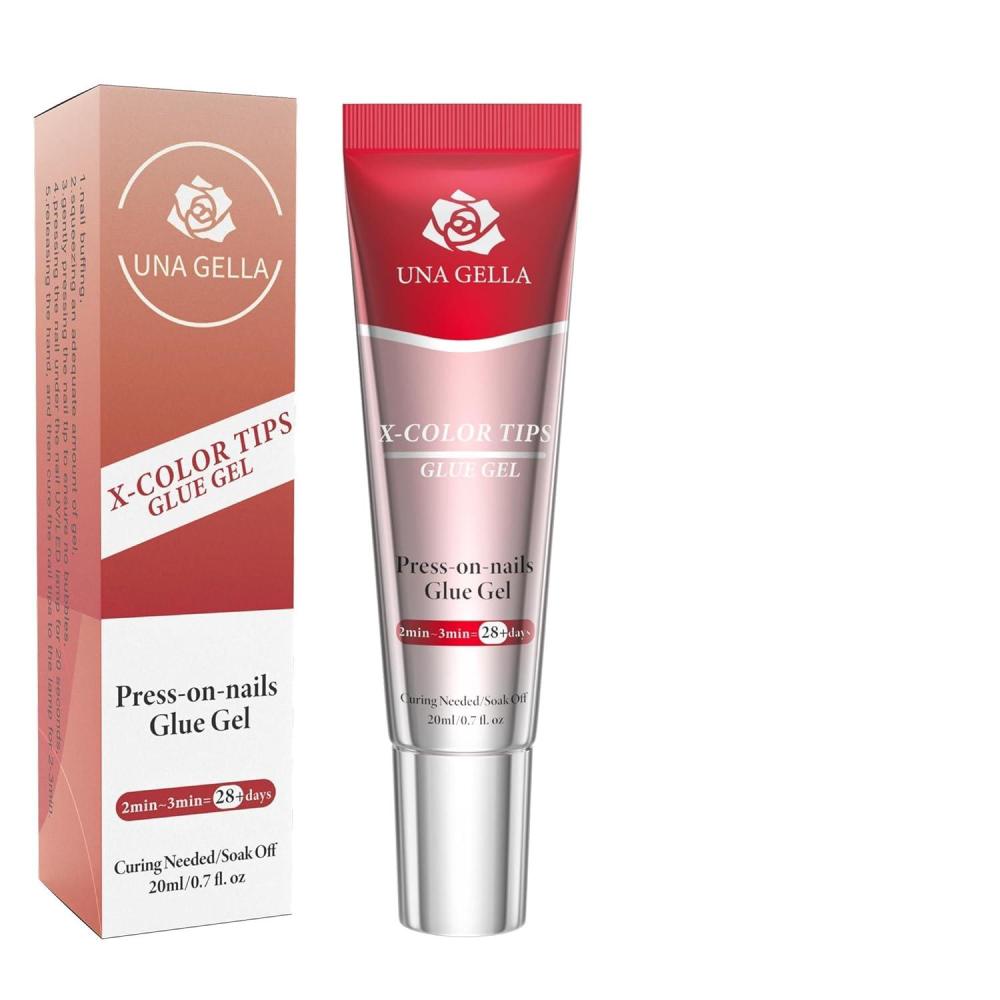 imageUNA GELLA Almond Fake Gel Nail Tips 216pcs Medium Almond Pre Shaped Nails Tips for LongLasting Acrylic Nails Perfect for DIY At Home French Style Nail Salon 12 SizesNail Glue Gel