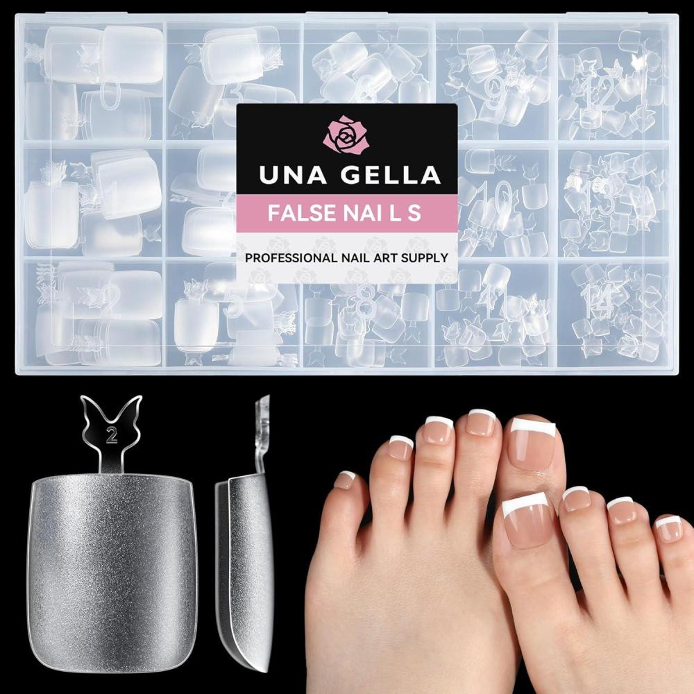imageUNA GELLA Extra Short Almond Nail Tips 12 Sizes Short Almond Gel Nail Tips 120Pcs Soft Gel Clear Full Cover Nails Tips Acrylic False Nails Press On Nails for Extensions DIY SalonA0Square Toe Nail Tips