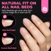 UNA GELLA Almond Gel Nail Tips, 504PCS Pre Etched Clear Fake Nails Tips Medium Almond Shape – 12 Sizes Full Cover Soft Acrylic Press On Nail Extensions No C Curve Gift for Diy at Home(A2-XS Almond)