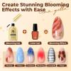 UNA GELLA Blooming Gel Nail Polish 15ml Super Clear for Spreading Effect U V/LED Needed Nail Blooming Gel for Marble Natural Stone Floral Print Watercolor Effect Design Soak Off Home DIY Salon