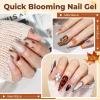 UNA GELLA Blooming Gel Nail Polish 15ml Super Clear for Spreading Effect U V/LED Needed Nail Blooming Gel for Marble Natural Stone Floral Print Watercolor Effect Design Soak Off Home DIY Salon