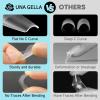 UNA GELLA Coffin Nails Tips Pre-buff Soft Nail Tips Matte Coffin False Nails Tips Acrylic Full Cover 312Pcs 15Sizes Gelly Press On Nails Fake Nail Tips for Nail Extension DIY Salon