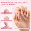 UNA GELLA Extra Long Coffin Fake Nails 504pcs Double Side Pre-shape Gel Acrylic XL Nail Tips for Half Cover Nail Extension Home DIY Nail Salon 12 Sizes Gelly Tips