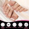 UNA GELLA Extra Short Almond Nail Tips 12 Sizes Short Almond Gel Nail Tips 120Pcs Soft Gel Clear Full Cover Nails Tips Acrylic False Nails Press On Nails for Extensions DIY Salon(A0-Square Toe Nail Tips)
