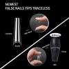UNA GELLA Extra Short Almond Nail Tips 12 Sizes Short Almond Gel Nail Tips 120Pcs Soft Gel Clear Full Cover Nails Tips Acrylic False Nails Press On Nails for Extensions DIY Salon(C-Coffin & Square)