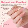 UNA GELLA Extra Short Almond Nail Tips 12 Sizes Short Almond Gel Nail Tips 120Pcs Soft Gel Clear Full Cover Nails Tips Acrylic False Nails Press On Nails for Extensions DIY Salon(A0-Medium Almond)