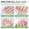 UNA GELLA Extra Short Coffin Nail Tips: XS 216pcs Pre-shape Press on Nails Extra Short Coffin Gel Tips Full Cover Acrylic Fake False Nails Extension 12 Sizes Gelly Tips(GEL Nail Glue 1pcs)