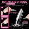 UNA GELLA Extra Short Coffin Nail Tips: XS 216pcs Pre-shape Press on Nails Extra Short Coffin Gel Tips Full Cover Acrylic Fake False Nails Extension 12 Sizes Gelly Tips(B-Short Ballerina)