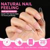 UNA GELLA Extra Short Coffin Nail Tips: XS 216pcs Pre-shape Press on Nails Extra Short Coffin Gel Tips Full Cover Acrylic Fake False Nails Extension 12 Sizes Gelly Tips(C-Medium Coffin)