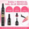 UNA GELLA Lamp-Free Semi Solid Nail Glue for Press Ons: 10ml and Soak Off Gel Nail Glue Remover for False Acrylic Nails 12ml, Super Strong G lue Quick Removal Kit(A02-Solid Nail Glue Kit)