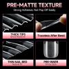 UNA GELLA Long Square Gel Nail Tips XXL: Pre shaped Full Cover Gel Tapered Square Straight Nail Tips 120PCS for Fake False Nails Extensions 12 Sizes DIY Press On Nails No Need File