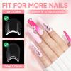 UNA GELLA Long Square Gel Nail Tips XXL: Pre shaped Full Cover Gel Tapered Square Straight Nail Tips 120PCS for Fake False Nails Extensions 12 Sizes DIY Press On Nails No Need File