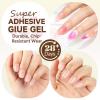 UNA GELLA Medium Almond Gel Nail Tips, 504PCS Clear Fake Nails Tips Shape Full Cover Acrylic Gel Nail Extension For Diy Home Salon 12 Sizes(A – Gel Nail Glue & Tips Primer)