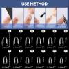 UNA GELLA Medium Almond Gel Nail Tips, 504PCS Clear Fake Nails Tips Shape Full Cover Acrylic Gel Nail Extension For Diy Home Salon 12 Sizes(A – ShortAlmond)