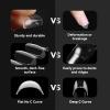 UNA GELLA Medium Almond Gel Nail Tips, 504PCS Clear Fake Nails Tips Shape Full Cover Acrylic Gel Nail Extension For Diy Home Salon 12 Sizes(Short Square)