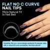 UNA GELLA Medium Coffin Fake Nails Full Matte Gel Nail Tips Coffin Half Cover 216pcs Clear Gel No C Curve Acrylic False Nail Tips 12 Sizes Easily DIY Salon Nail Extensions for Starter Pro