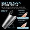 UNA GELLA Medium Coffin Fake Nails Full Matte Gel Nail Tips Coffin Half Cover 216pcs Clear Gel No C Curve Acrylic False Nail Tips 12 Sizes Easily DIY Salon Nail Extensions for Starter Pro