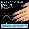 UNA GELLA Medium Coffin Gel Nail Tips Pre-buff Full Matte 504pcs Coffin Gel Nail Tips Half Cover Acrylic False Fake Nails Easily DIY Nail Art Nail Extension for Starter Pro, 12 Sizes