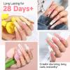 UNA GELLA Nail Tips Sqaure Extra Long Tapered Sqaure Nail Tips 504pcs XXL Clear Fake Nails Full Cover Square Gel Tips for Acrylic Nails Tips for Press on Nail Extensions Home DIY Salon 12 Sizes(Full Square)
