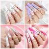 UNA GELLA Nail Tips Square XXL Long: Full Cover Pre-file Square Straignt Gel Nail Tips No C Curve for DIY Press On Nails 216PCS, 12 Sizes Gel Nail Extensions Art Salon
