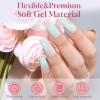 UNA GELLA Short Almond Gel Nail Tips: 504PCS Acylic Nail Tips Almond Shape Extra Short Pre Etched Half Cover 12sizes Salon Quality Soft Press On Nails DIY for Home Nails Extension(D-Medium Square Half)