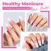 UNA GELLA Short Almond Nail Tips, 312pcs Short Almond Gel Nail Tips Shape Pre Etched Press On Nails Clear Acrylic Fake Nails No C Curve for Full Cover Nails Extension Home Art DIY Salon 12 Sizes(A1 – Medium Coffin)