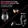 UNA GELLA Short Almond Nail Tips, 312pcs Short Almond Gel Nail Tips Shape Pre Etched Press On Nails Clear Acrylic Fake Nails No C Curve for Full Cover Nails Extension Home Art DIY Salon 12 Sizes(A01 – Extra ShortAlmond)