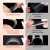 UNA GELLA Short Almond Nail Tips, 312pcs Short Almond Gel Nail Tips Shape Pre Etched Press On Nails Clear Acrylic Fake Nails No C Curve for Full Cover Nails Extension Home Art DIY Salon 12 Sizes(B0-Medium Stiletto)