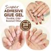 UNA GELLA Short Almond Nail Tips, 312pcs Short Almond Gel Nail Tips Shape Pre Etched Press On Nails Clear Acrylic Fake Nails No C Curve for Full Cover Nails Extension Home Art DIY Salon 12 Sizes(A0 – Gel Nail Glue)