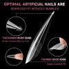 UNA GELLA Short Almond Nail Tips, 312pcs Short Almond Gel Nail Tips Shape Pre Etched Press On Nails Clear Acrylic Fake Nails No C Curve for Full Cover Nails Extension Home Art DIY Salon 12 Sizes(B-Long Stiletto)