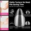 UNA GELLA Short Almond Nail Tips, 312pcs Short Almond Gel Nail Tips Shape Pre Etched Press On Nails Clear Acrylic Fake Nails No C Curve for Full Cover Nails Extension Home Art DIY Salon 12 Sizes(A0 – ShortAlmond)