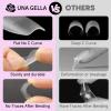UNA GELLA Short Coffin Gel Nails Tip Pre-shaped Surface 504Pcs Press on Fake Nails Matte Full Cover Acrylic Gel False Nail for Nail Extension DIY Nail Salon 15Sizes Soft Gelly Tips(Short Coffin)
