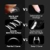 UNA GELLA Short Coffin Nail Tips 216pcs Short Coffin Gel Nail Tips 12 Sizes Full Cover Soft Gel Clear Fake Nails Extension for Home DIY Salon