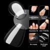 UNA GELLA Short Coffin Nail Tips 216pcs Short Coffin Gel Nail Tips 12 Sizes Full Cover Soft Gel Clear Fake Nails Extension for Home DIY Salon