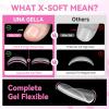 UNA GELLA Short Toe Nail Tips Flexible X-Soft Gel Toe Nails Press On 330PCS Pre-etched Short Square Toe Tips Full Cover Acrylic Fake Toe Tips Press on Toenails Women Nail Extensions DIY Salon 15 Sizes
