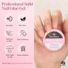 UNA GELLA Solid Nail Glue, Strong Adhesive Solid Nail Glue Gel for Press On Nails Tips 15g – Hard Gel Nail Extension for Clear Acrylic Fake Nails Home Salon, U V Curing Needed