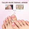 UNA GELLA Toe Nail Press Ons Peach Pink Toe Nail Tips Gel Nail Tips French Tip Press On Nails -216pcs 12sizes Soft Gel Press On Toenails Acrylic Nails Soak Off Toenail Press Ons ForHome DIY Salon