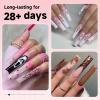 UNA GELLA XXL Long Square Nails Tips 216 PCS No C Curve Straight Nail Tips Full Cover Square Gel Tips Extra Long Nail Tips Clear False Fake Nails Gel Nail Extension for Nail Salon Home DIY 12 Sizes(Half Square 3XL)