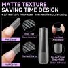 UNA GELLA XXL Long Square Nails Tips 216 PCS No C Curve Straight Nail Tips Full Cover Square Gel Tips Extra Long Nail Tips Clear False Fake Nails Gel Nail Extension for Nail Salon Home DIY 12 Sizes(C1-Matte Straight)