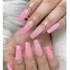 UNA GELLA XXL Long Square Nails Tips 216 PCS No C Curve Straight Nail Tips Full Cover Square Gel Tips Extra Long Nail Tips Clear False Fake Nails Gel Nail Extension for Nail Salon Home DIY 12 Sizes(I-Half Medium Coffin)