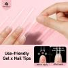 UNA GELLA XXL Long Square Nails Tips 216 PCS No C Curve Straight Nail Tips Full Cover Square Gel Tips Extra Long Nail Tips Clear False Fake Nails Gel Nail Extension for Nail Salon Home DIY 12 Sizes(Half Square 3XL)