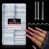 UNA GELLA 312PCS XXXL Nail Tips Square No C Curve, Extra Long Half Cover Long Straight Gel Nail Tips 12 Sizes Press on Nails Square for Acrylic Nails Professional for Nail Salon and DIY