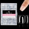 UNA GELLA Almond Fake Gel Nail Tips, 216pcs Medium Almond Pre Shaped Nails Tips for Long-Lasting Acrylic Nails, Perfect for DIY At Home French Style Nail Salon 12 Sizes(Extra Short Square Nail Tips)
