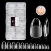 UNA GELLA Almond Oval Short Nail Tips 640pcs Round Press on Nails Pre-shape Short Gel Nail Tips Oval Full Cover Almond Nails For Nail Extension DIY Salon 12 Sizes Gelly Tips