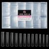UNA GELLA Nail Tips Sqaure Extra Long Tapered Sqaure Nail Tips 504pcs XXL Clear Fake Nails Full Cover Square Gel Tips for Acrylic Nails Tips for Press on Nail Extensions Home DIY Salon 12 Sizes(Full Square)