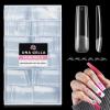UNA GELLA Nail Tips Sqaure Extra Long Tapered Sqaure Nail Tips 504pcs XXL Clear Fake Nails Full Cover Square Gel Tips for Acrylic Nails Tips for Press on Nail Extensions Home DIY Salon 12 Sizes(A-XXL Full Square)