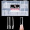 UNA GELLA Nail Tips Square XXL Long: Full Cover Pre-file Square Straignt Gel Nail Tips No C Curve for DIY Press On Nails 216PCS, 12 Sizes Gel Nail Extensions Art Salon