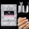 UNA GELLA Short Almond Gel Nail Tips: 504PCS Acylic Nail Tips Almond Shape Extra Short Pre Etched Half Cover 12sizes Salon Quality Soft Press On Nails DIY for Home Nails Extension(C3-Half Short Coffin)