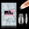 UNA GELLA Short Almond Nail Tips, 312pcs Short Almond Gel Nail Tips Shape Pre Etched Press On Nails Clear Acrylic Fake Nails No C Curve for Full Cover Nails Extension Home Art DIY Salon 12 Sizes(B0 – Short Coffin)